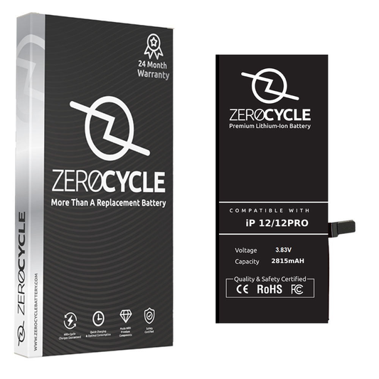 ZeroCycle Battery for iPhone 12 / iPhone 12 Pro 2815mAH Li-Ion Premium
